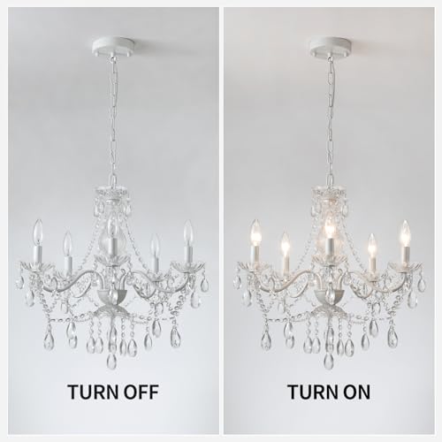 Crystal White Chandelier