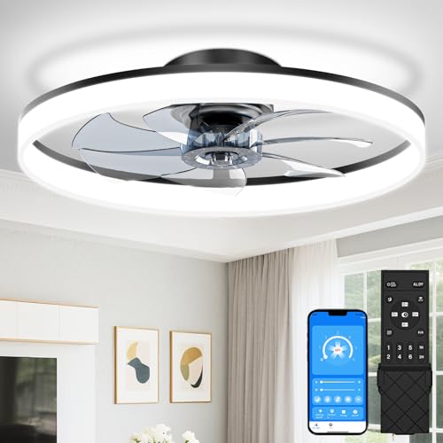 Low Profile Ceiling Fans with Lights and Remote