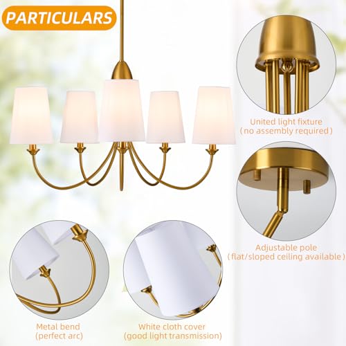 30''Gold Chandelier