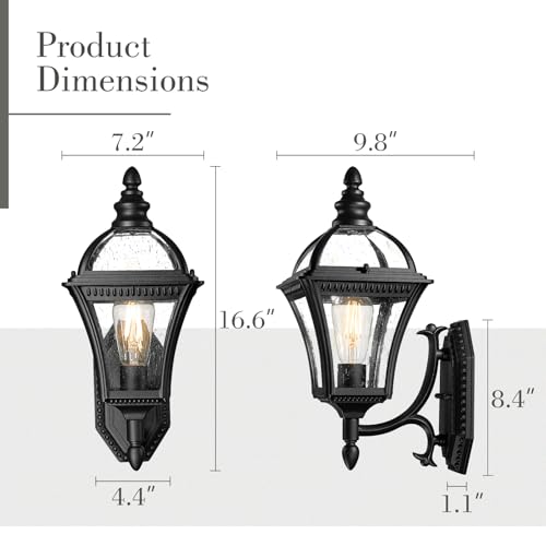 Matte Black Outdoor Wall Lantern