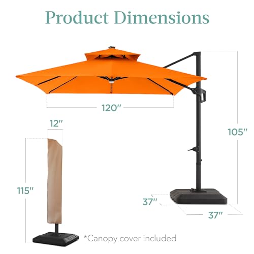 10x10ft Cantilever Patio Umbrella w