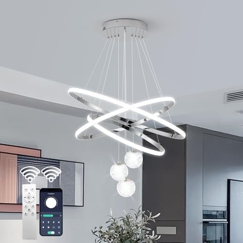 LED Modern 3 Ring Chandeliers