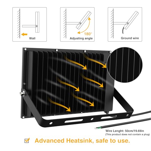 200W LED Flood Lights Outdoor (2 Count)