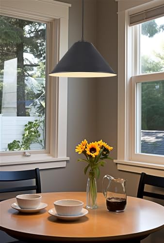 14" Large Industrial Metal Pendant Light Shade Covers (3 Count)