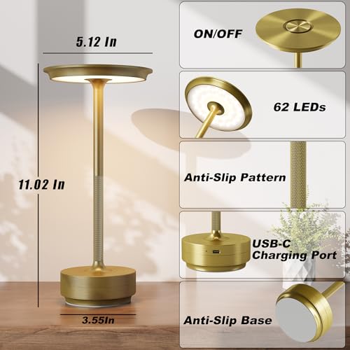 2 Pack Rechargeable Cordless Table Lamp (2 Count)