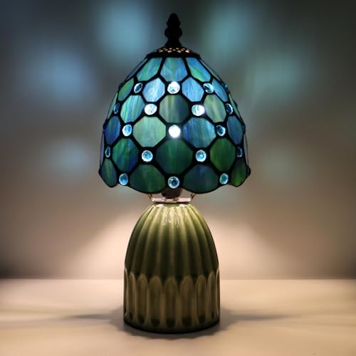 Tiffany Stained Glass Mushroom Table Lamp 12.5 Inch