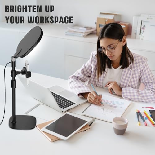 Desk Ring Light with Stand and Phone Holder
