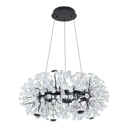 8 Light Dandelion Black Chandelier for Dining Room