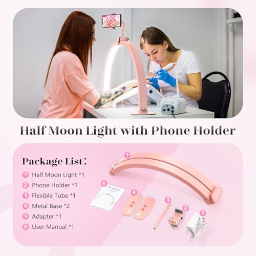 Half Moon Light for Nail Desk