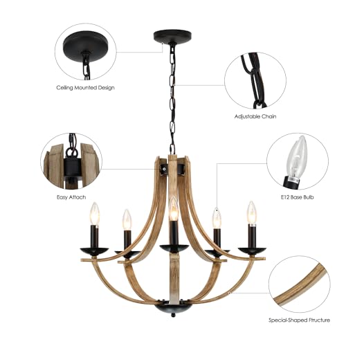 Farmhouse Chandeliers for Dining Room Light Fixture