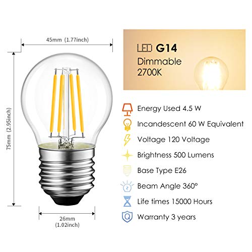 G14 LED Filament Light Bulb (12 Count)