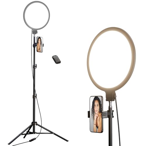 10.2" Ring Light with 69" Tripod Stand and Phone Holder Kit