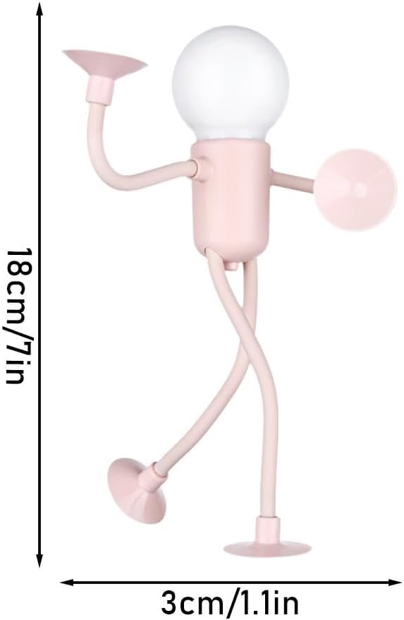 Funny Sportsman Night Light, Changeable Shape 2025 New Cute Light Bulb Man Mini Night Light, DIY Shape Night Lights, Suction Cup Bendable Desk Lamp for Boys Girls Room Bedroom