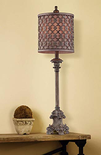 French Candlestick 34" Large Table Lamp Vichelis Skinny Country