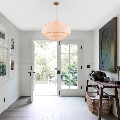 25.6" Modern Large Drum Chandelier