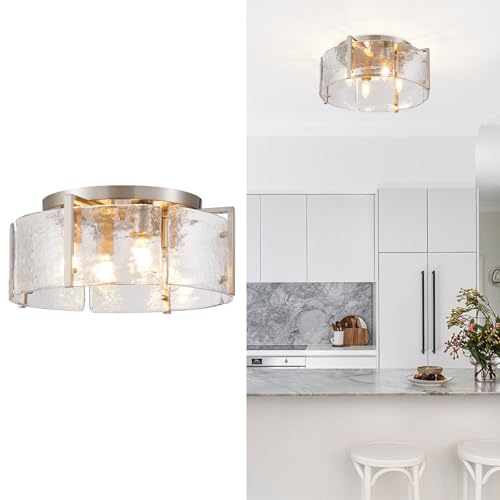 17.3“ Semi Flush Mount Ceiling Light Fixture Brushed Nickel 4