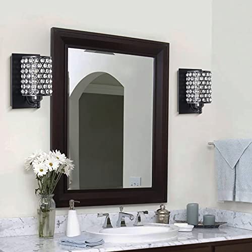 Crystal Wall Sconce Oil Rubbed Bronze Finish (2 Count)