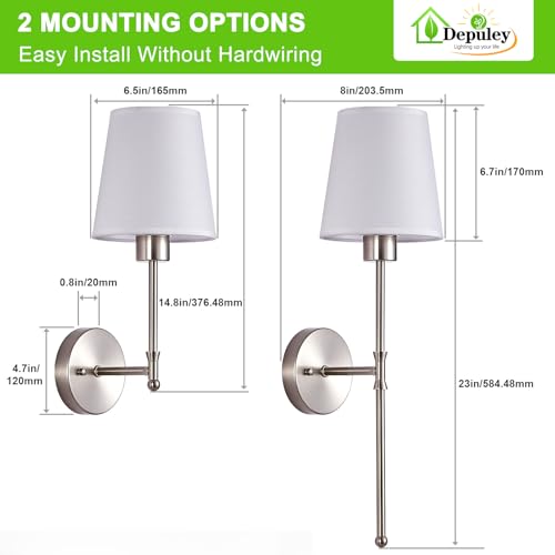 Battery Operated Wall Sconce (2 Count)
