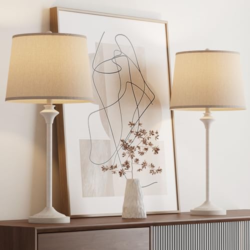 Farmhouse Table Lamps Set of 2 for Living Room (2 Count)