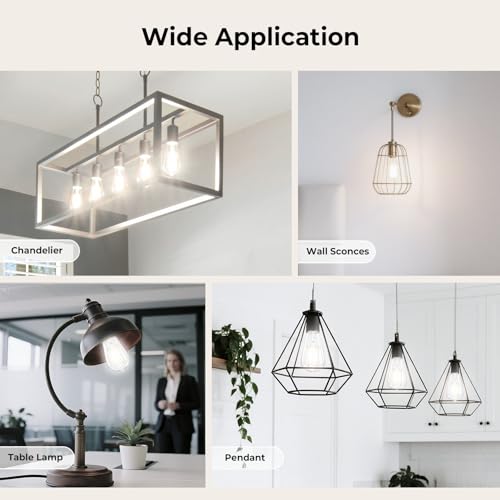 Dimmable Edison Bulbs 4000K Daylight White (10 Count)