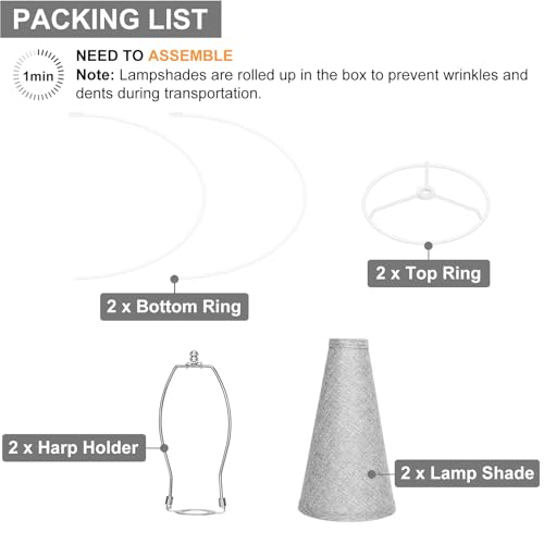 Large Empire Lamp Shades Set of 2 (2 Count)