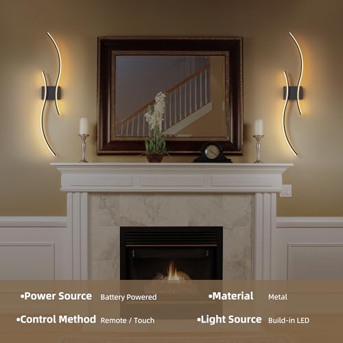 Wireless Wall Sconces Set of Two (2 Count)