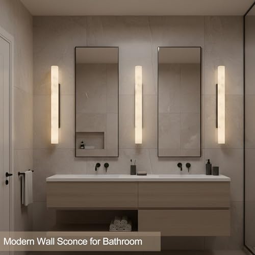 Alabaster Wall Sconce Black