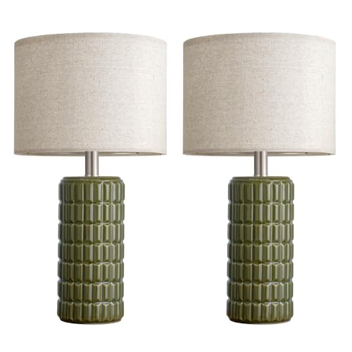 23" Modern Ceramic Table Lamps Set of 2 (2 Count)