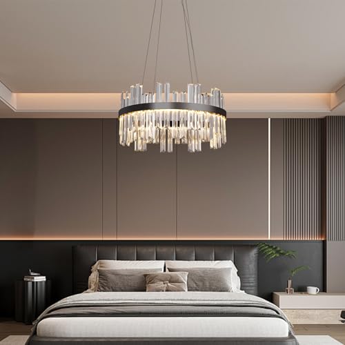 Black Led Modern Crystal Chandelier