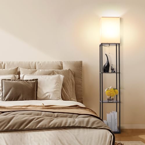 Floor Lamp with Shelves