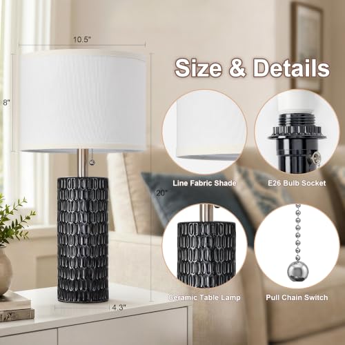 20” Modern Table Lamps Set of 2 (2 Count)