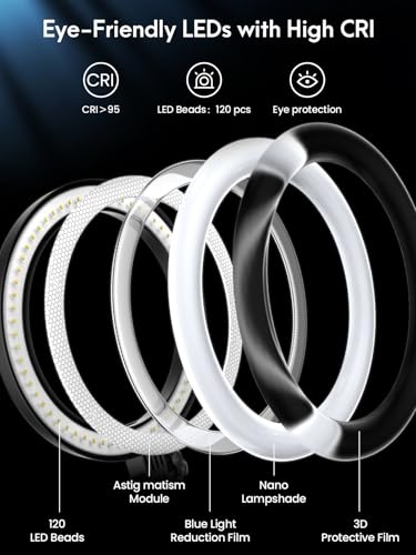 Selfie Ring Light with Stand and Phone Holder