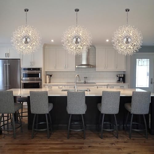 30" D Firework Crystal Chandelier for Dining Room