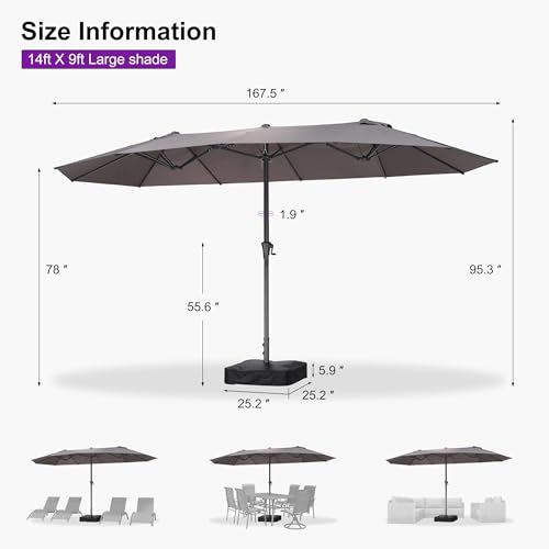 Patio Umbrella 14ft with Base Outdoor umbrella