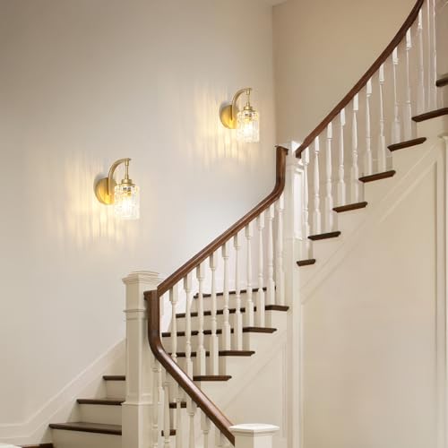 Gold Bathroom Wall Sconce Light