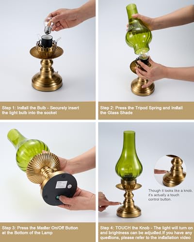 Vintage Rechargeable Cordless Table Lamp Battery Operated
