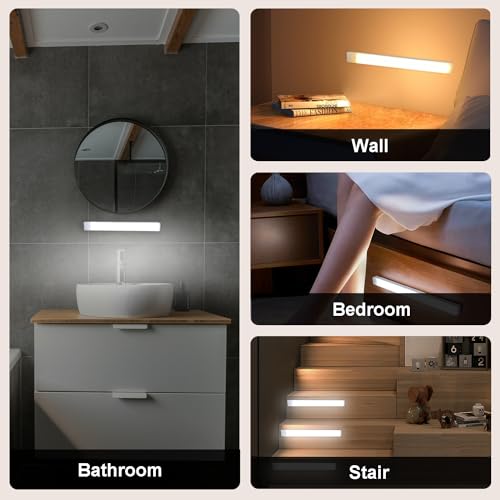 6 Pack Motion Sensor Under Cabinet Light 8 Inch Magnetic LED Closet Lights (6 Count)