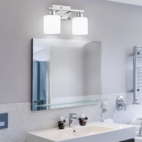Brushed Nickel Bathroom Light