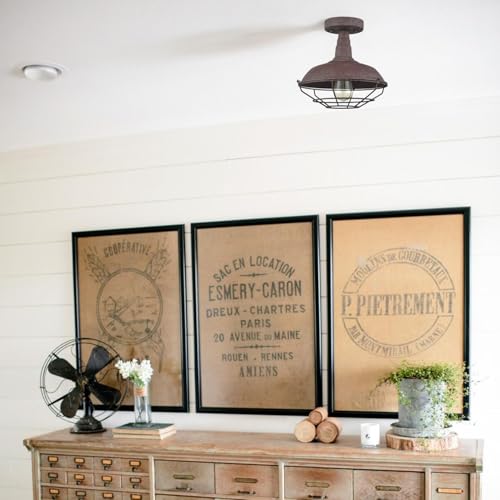 Semi Flush Mount Ceiling Light Barn Style Light Fixtures