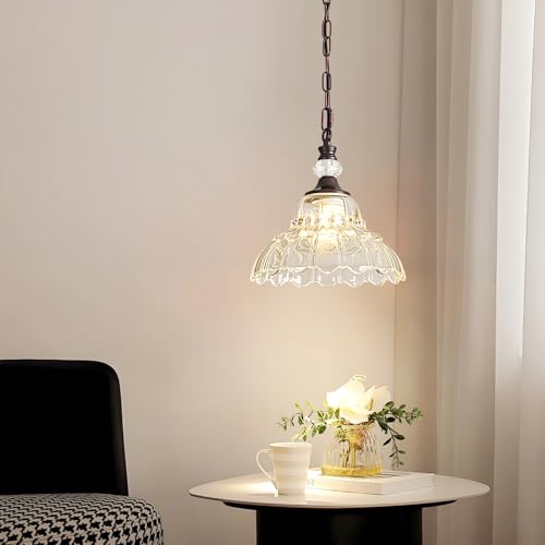 1 Piece Vintage Chandelier in Oil Rubbed Bronze Finish with Flower (1-Light / Oil Rubbed Bronze and Chain Style)