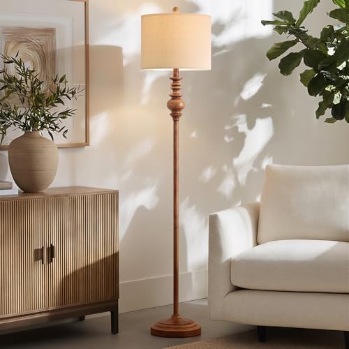 64.25" Rustic Floor Lamp for Living Room (Antique Brown)