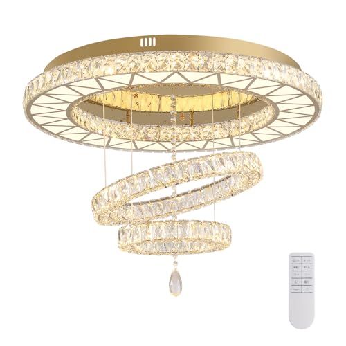 32" Gold Crystal Chandeliers