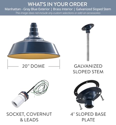 Industrial Pendant Light 20 Inch Extra Large Steel