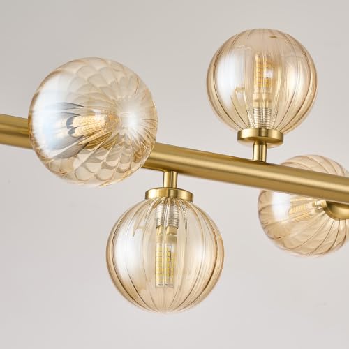 Mid Century Modern Glass Globe Sputnik Chandelier