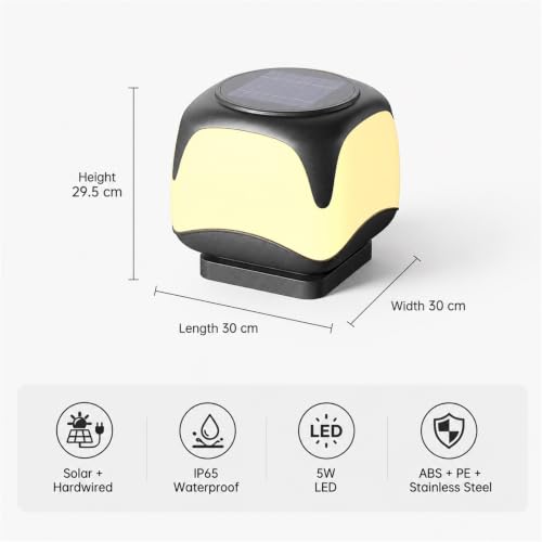 Modern Solar Outdoor Pillar Lamp