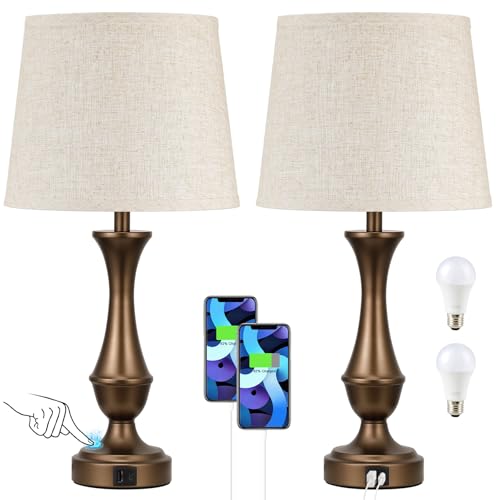 Touch Lamps for Nightstand (2 Count)
