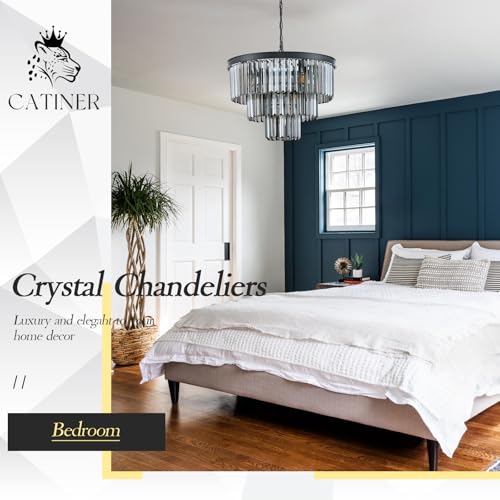 20" Smoke Gray Crystal Chandeliers