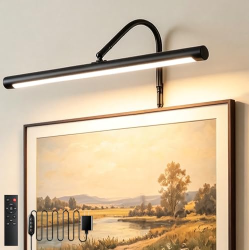 Plug in Picture Light for Wall (Black / 16 Inch)