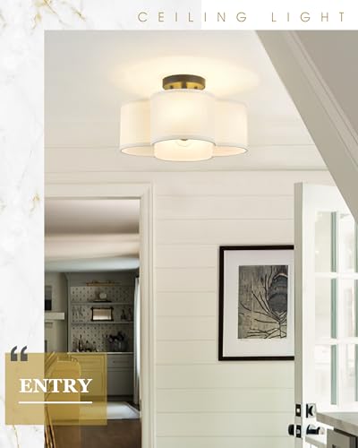 Black Semi Flush Mount Ceiling Light