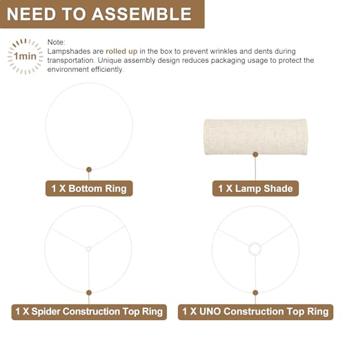Beige Drum Lamp Shade
